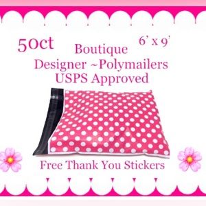 50pcs  6x9’ Polymailer Bags~BONUS 50ct Free Stickers 🌸🆕🌸 USPS Approved!